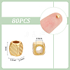 80Pcs Matte Style Brass Beads KK-UN0003-06-2