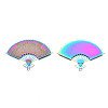 Ion Plating(IP) 304 Stainless Steel Filigree Pendants STAS-T057-60-3