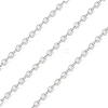 Anti-Tarnish Rhodium Plated 925 Sterling Silver Cable Chains STER-E072-02P-03-1