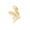 Brass Micro Pave Cubic Zirconia Charms KK-P228-45G-2