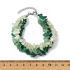 Natural Mixed Gemstone Chips Beaded Multi-strand Bracelets for Women BJEW-JB13986-01-4