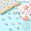 90Pcs 9 Styles Acrylic Pendants PALLOY-CJ00072-3