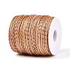 100M Segment Dyed Round Nylon & PET & Polyester Metallic Braided Cord OCOR-N009-01F-3