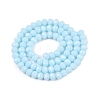 Opaque Solid Color Imitation Jade Glass Beads Strands EGLA-A044-P6mm-D06-3