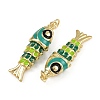 Brass Enamel Pendants KK-L241-23G-3