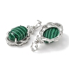 Synthetic Malachite Oval Pendants G-NH0025-15P-18-2