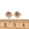 Brass Micro Pave Cubic Zirconia Charms KK-Z057-01G-02-3