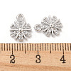 Brass Micro Pave Clear Cubic Zirconia Charms KK-Z044-16P-3