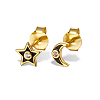 925 Sterling Silver Star Moon Stud Earrings QF5115-4-1