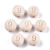 Unfinished Natural Wood European Beads WOOD-S045-141A-9-1
