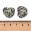 Sparkling Acrylic Heart Beads with Rhinestone Embellishment OACR-NH0001-02A-06-3