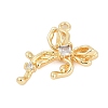 Brass Micro Pave Cubic Zirconia Pendants ZIRC-P122-05D-G01-2