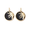 Rack Plating Brass Enamel Charms KK-C247-04G-2