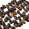 Three-Color Natural Tiger Eye Beads Strands G-P604-A12-01-2