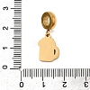 304 Stainless Steel Enamel European Dangle Charms STAS-D153-05D-G-3