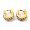 304 Stainless Steel Textured Hoop Earrings EJEW-P230-01B-G01-2