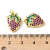 Brass Micro Pave Cubic Zirconia Pendants KK-A252-30G-3