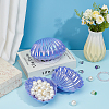 Pearlized Plastic Shell Shaped Jewelry Storage Boxes AJEW-WH0695-138B-01-4