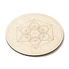 Sacred Geometric Wooden Grid DJEW-F028-01D-2