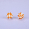 Printed Round Silicone Focal Beads SI-JX0056A-201-1