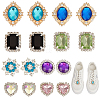 16Pcs 8 Styles Alloy & Rhinestone Shoe Charms FIND-DR0001-57-1