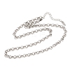 6MM 304 Stainless Steel Rolo Chain Necklaces for Men Women NJEW-H093-07C-P-5