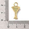 Brass Micro Pave Cubic Zirconia Pendants KK-M295-22G-01-3