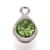 Faceted Glass Charms RGLA-TAC0001-01G-1