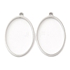 Non-Tarnish 304 Stainless Steel Open Back Bezel Oval Pendants LS-STAS-Z040-05P-1