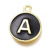 Brass Enamel Pendants KK-H103-02A-G-1