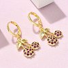 Brass Micro Pave Clear Cubic Zirconia Stud Earrings EJEW-P303-06G-2