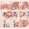 DIY Blank Dome Alloy Glass & Iron Brooch Jewelry Making Kits for Wedding Bouquet Ornaments DIY-UN0006-25-5