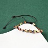 Dyed Natural Imperial Jasper Beads Braided Bead Bracelets for Men Women BJEW-D360-01C-3