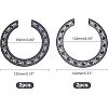 SUPERFINDINGS 4Pcs 2 Colors Waterproof PVC Flower Pattern Classical Guitar Sound Hole Ring Mouth Wheel Sticker DIY-FH0003-07-4