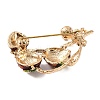 KC Gold Plated Alloy Crystal Rhinestone Fruit Brooches JEWB-L017-03KCG-2