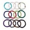 12Pcs 12 Styles 8mm Mixed Gemstone Round Beaded Stretch Bracelets Sets BJEW-JB10929-4