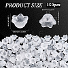 150Pcs Transparent Spray Painted Glass Bead Caps GLAA-SC0002-76-2