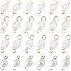  40Pcs 4 Style Natural Cultured Freshwater Pearl Beads Links Connectors FIND-NB0002-11-1