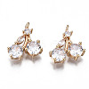 Brass Micro Pave Clear Cubic Zirconia Charms KK-S359-103-B01-RS-2