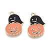 Halloween Theme Rack Plating Alloy Enamel Pendants ENAM-N056-358B-1