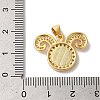 Brass Micro Pave Cubic Zirconia Pendants KK-K385-072G-4