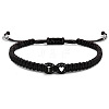 304 Stainless Steel Alphabet Beads Braided Bead Bracelets RY3090-20-1