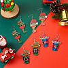 4Pair Christmas Iron Dangle Earrings for Women EJEW-TA00594-4