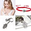 Tibetan Style Alloy Hamsa Hand/Hand of Miriam Pendants TIBEP-SC0001-08-7