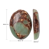 Assembled Synthetic Bronzite and Aqua Terra Jasper Cabochons G-R457-04-6