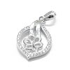 Anti-Tarnish Rhodium Plated 925 Sterling Silver Pendant Bails STER-L055-010P-3