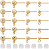 201 Stainless Steel Stud Earring Findings STAS-BBC0007-17-6
