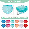 120Pcs 6 Colors Handmade Lampwork Beads LAMP-HS0001-13-2