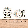 Chinese Lion Dance Panda Alloy Enamel Cabochons AL-CBA1A6F-03KCG-A-3
