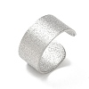Textured 304 Stainless Steel Cuff Open Rings RJEW-D357-03P-2